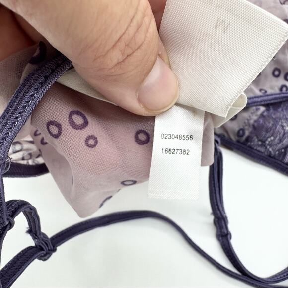 Y2K Whimsigoth Fairy Grunge Coquette Sheer Intimate Camisole Tank Top Purple M - Picture 12 of 12